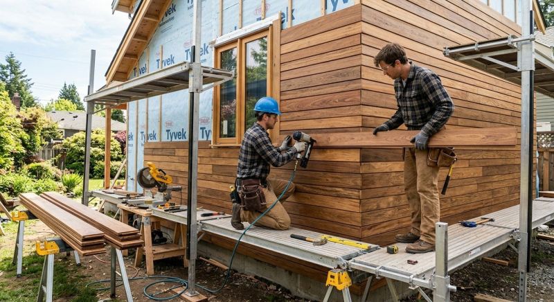 Hardwood Siding Installation