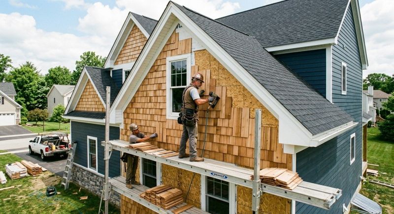 Wood Shake Siding Installation