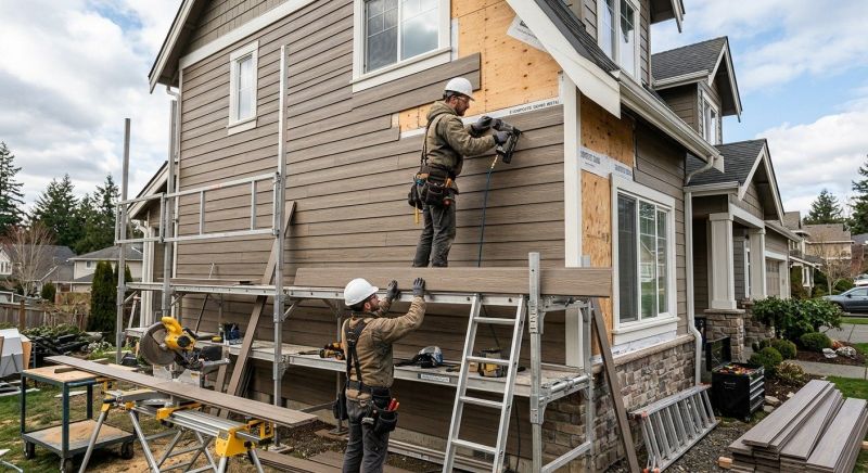 Faux Wood Siding Installation in Nassau County, FL